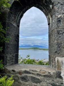 View through McCaig's Tower over Oban Bay