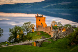 Urquhart Castle Sunset on Loch Ness, Drumnadrochit