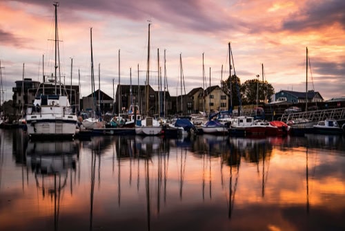 Sunset over Nairn Harbour