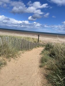 View walking on to the West Sands