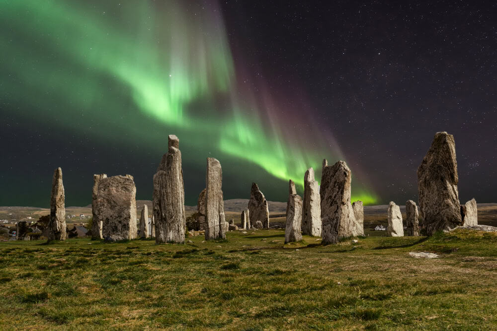 Northern,Lights,Over,Callanish,Stones