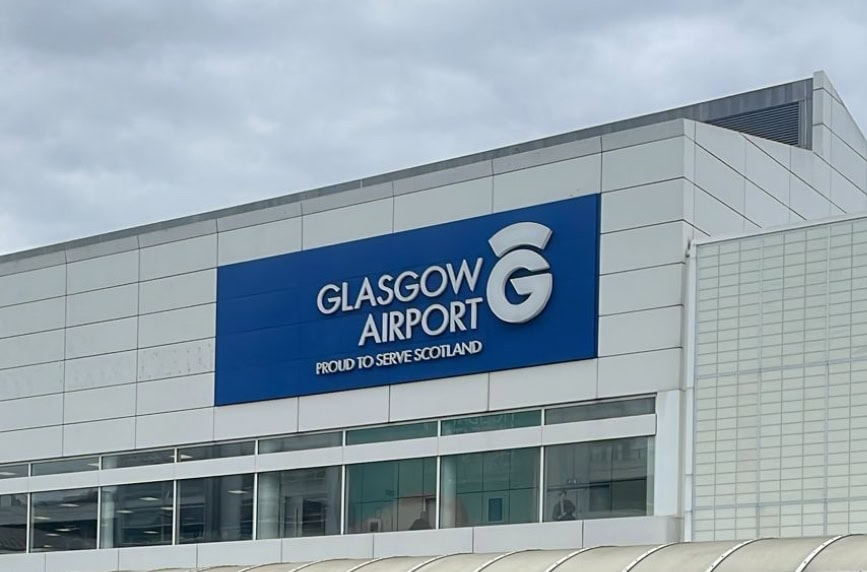 Glasgow Airport terminal exterior
