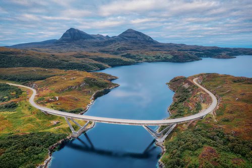 Kylesku Bridge Ariel image