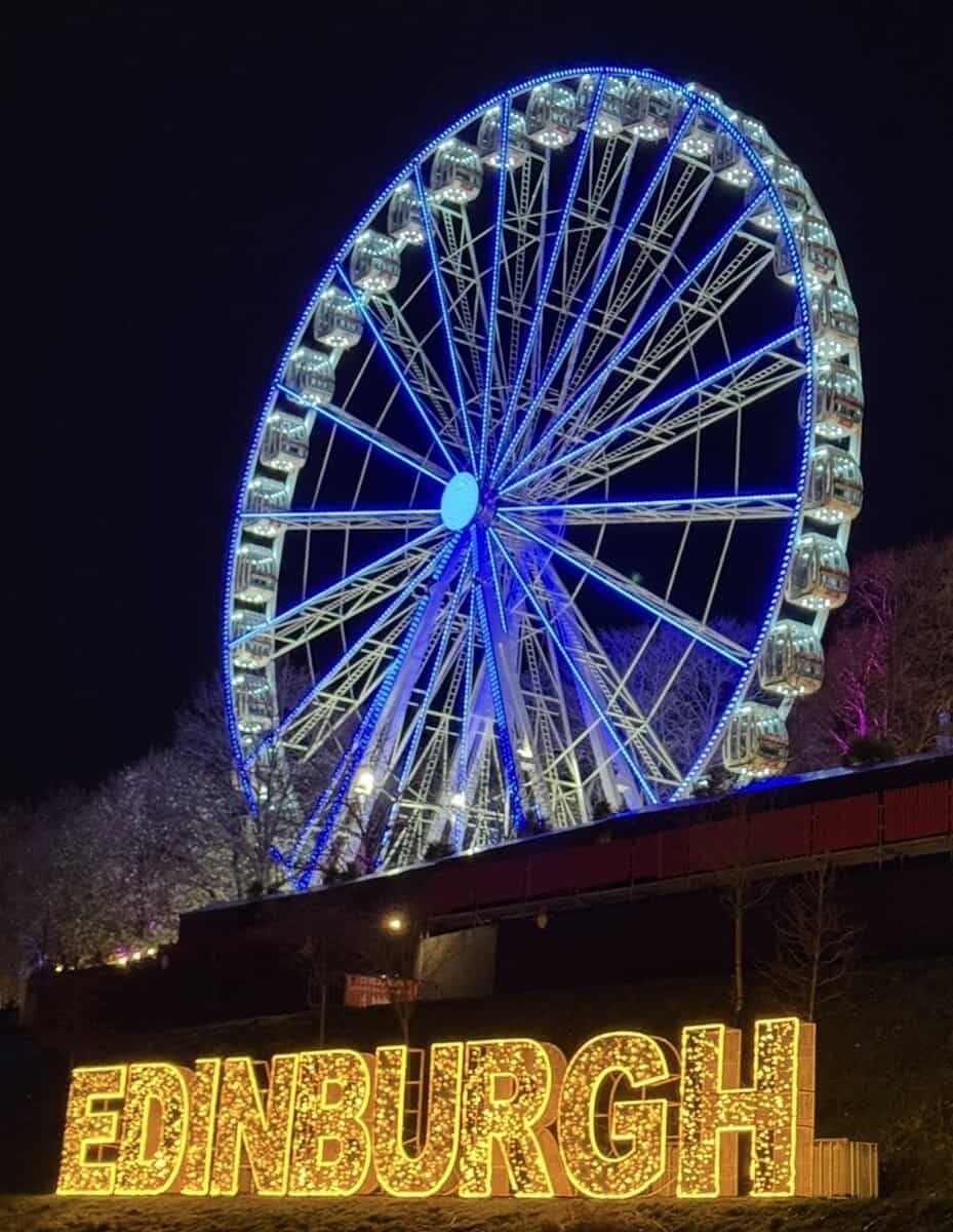 Edinburgh Christmas market Big Wheel